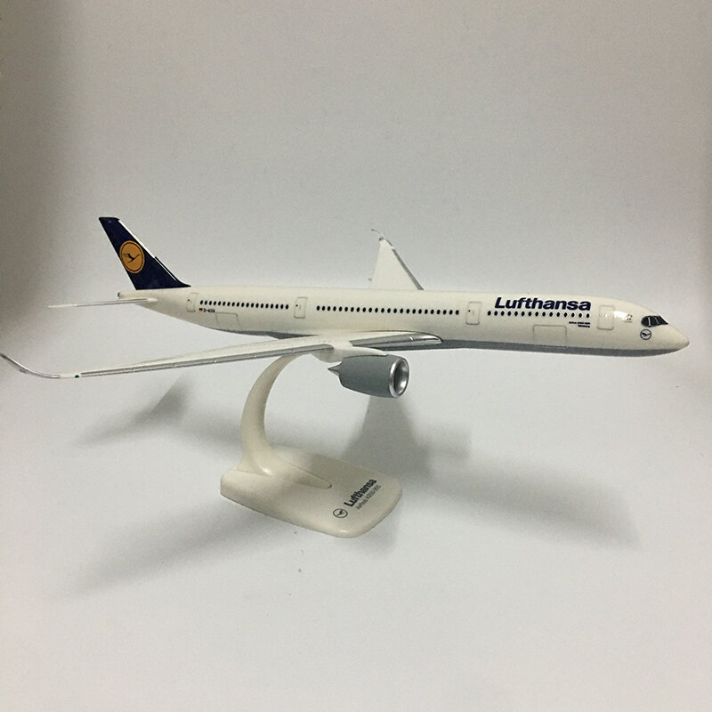 Lufthansa-modelo de avión Airbus A350, 33cm, montaje de plástico 1:250, juguete de regalo