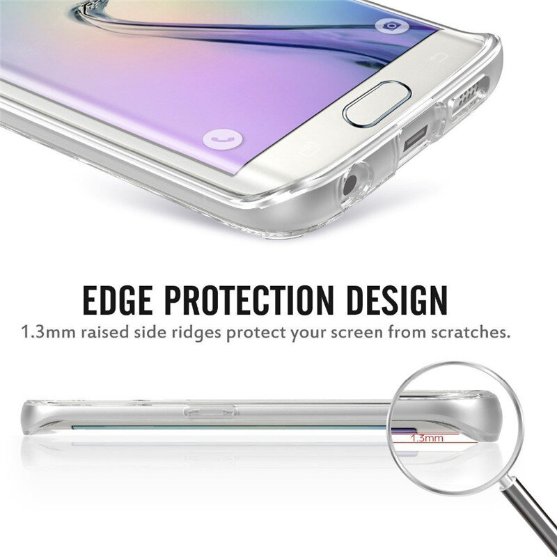 Przezroczysty 360 stopni Full Body dwustronna TPU etui na telefony do Samsung Galaxy S8 S9 S10 Lite Plus miękki przezroczysty pokrowiec uwaga 8 9
