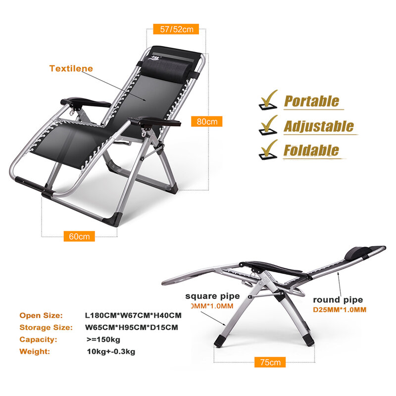 Kursi Berjemur กลางแจ้ง Zero Gravity เก้าอี้ไม้ Armrest XXL Camping Lounge Patio เบาะพับสนามหญ้า Recliner พร้อมที่ใส่ถ้วย