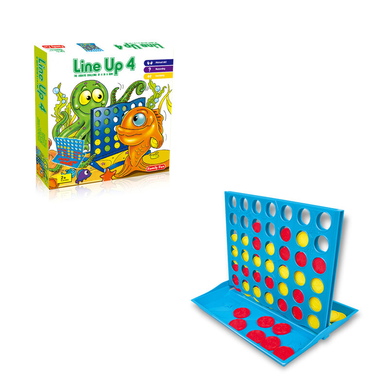 Gioco da tavolo di scacchi tridimensionale in quattro pezzi per bambini Line Up 4 giocattoli da gioco