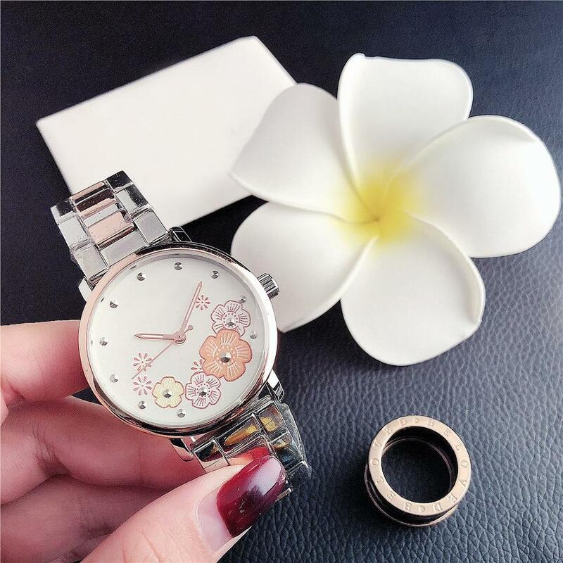 Moda prosty kwarcowy zegarek 2020 panie zegarki dla kobiet zegar kwiaty damskie zegarki kobiet zegarek orologio donna
