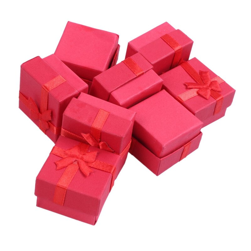 24 조각 선물 상자 세트-기념일, 결혼식, 생일, 모듬 된 색상에 대 한 사각형 반지 보석 상자