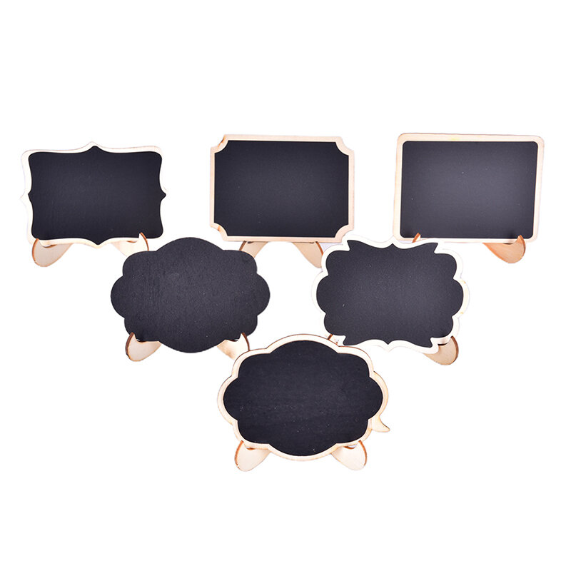 Mini tableau noir portable en bois, 1 pièce, support universel pour messages, étiquettes décoratives pour table de fête de mariage