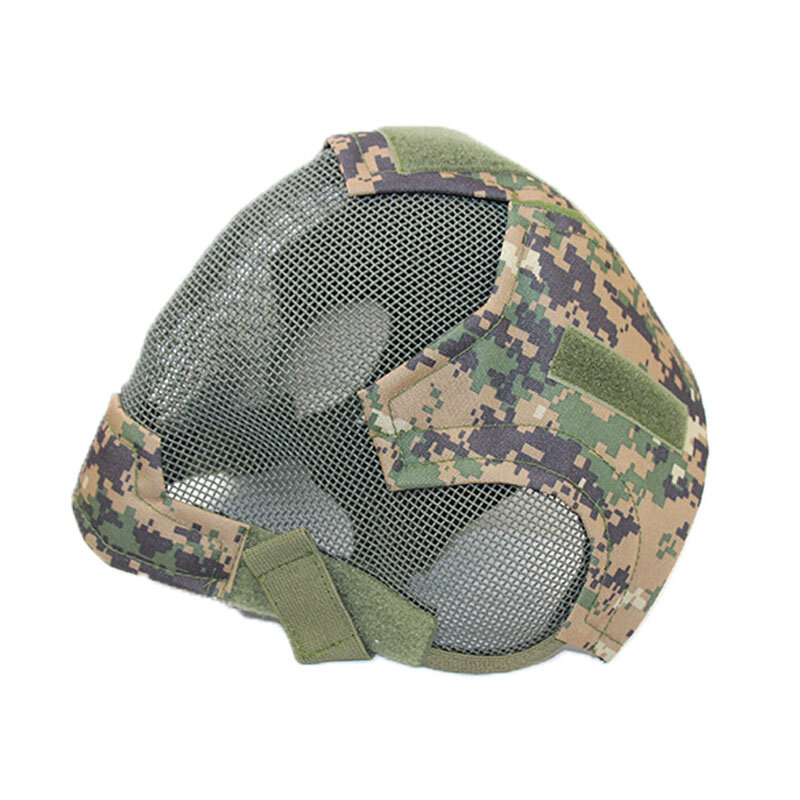 Airsoft máscara facial completa jogo de guerra malha de aço máscara protetora cabeça cheia proteção equipamento engrenagem paintball