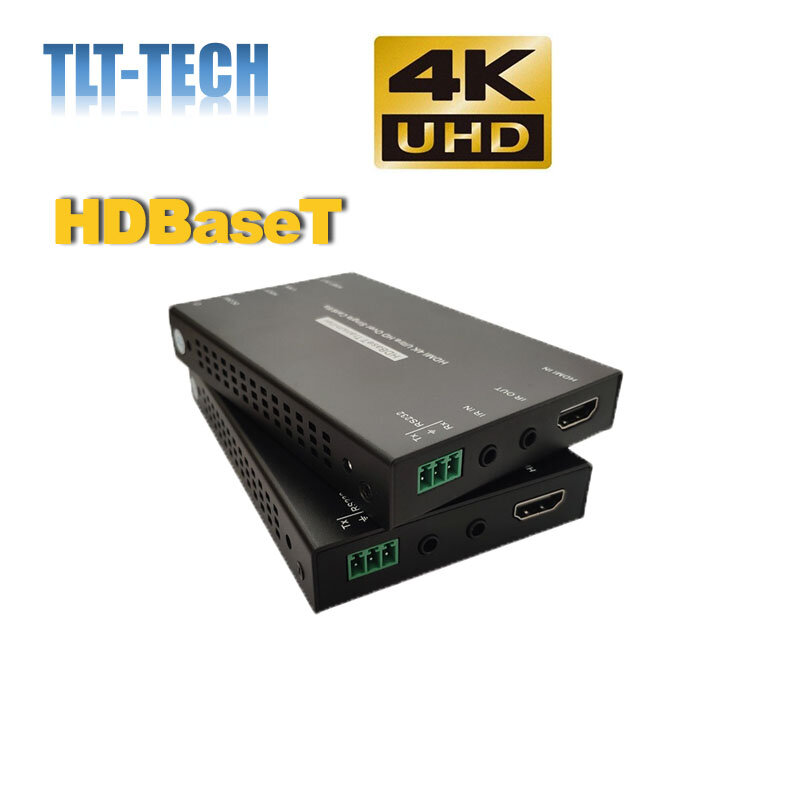 100M 4K Pro HD-BaseT HDMI 확장기 키트 IR, RS232 HDCP 4096*2160 @ 30Hz, cat5 cat6 cat7 이상
