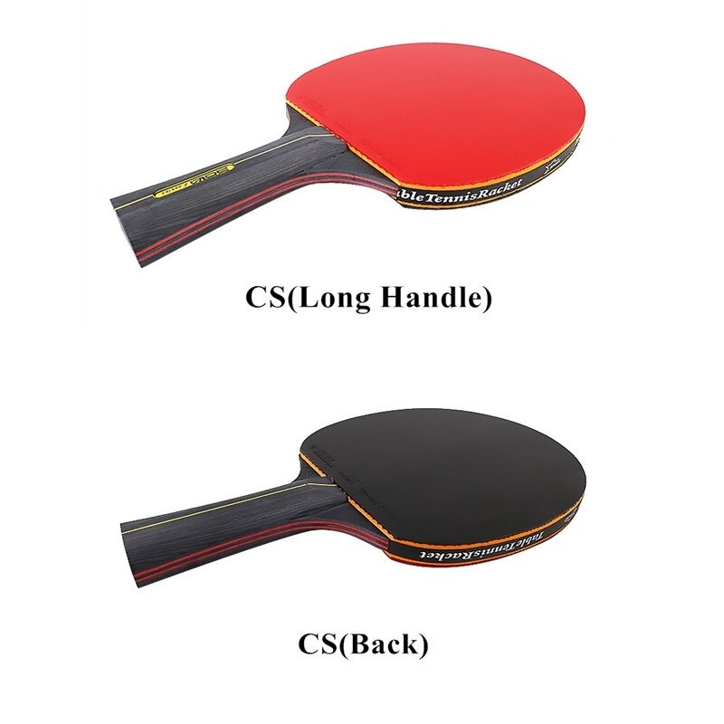 2個プロフェッショナル6つ星卓球ラケットピンポンラケットセットにきびインゴムとハイト品質のブレードバットパドルバッグ