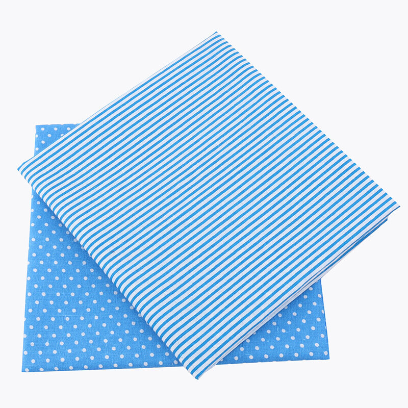 7pcs 50cmx50cm Blue 100% Cotton Fabric for patchwork tissue to sew DIY Quilting fat quarter Textile Tilda Doll