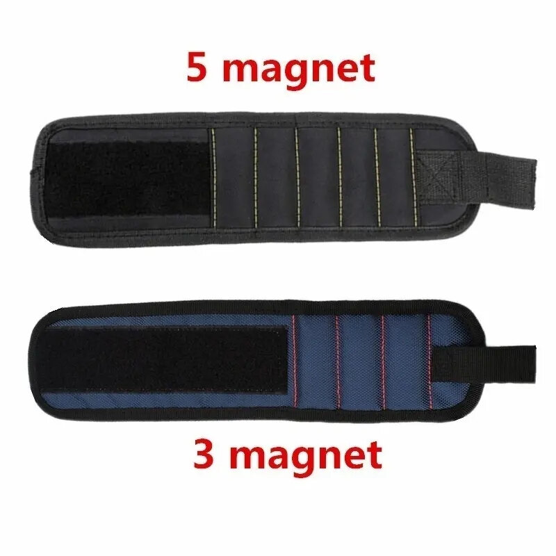 Forte pulseira magnética portátil saco de ferramentas para parafuso parafuso da porca do prego broca kit reparo organizador armazenamento para ferramenta de reparo saco