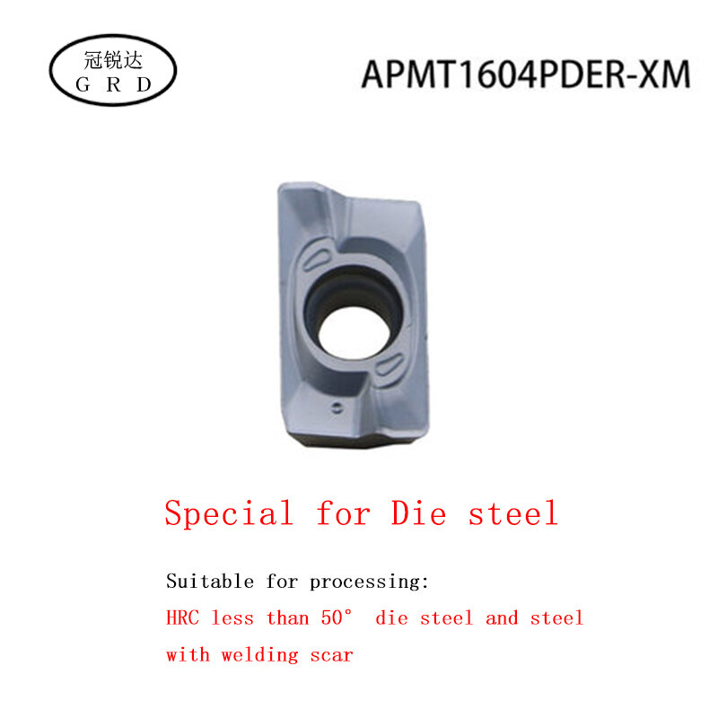 High quality and hardness APMT1135 APMT1604 inserts Die steel special APMT1135PDER APMT1604PDER is suitable for steel up to 50°