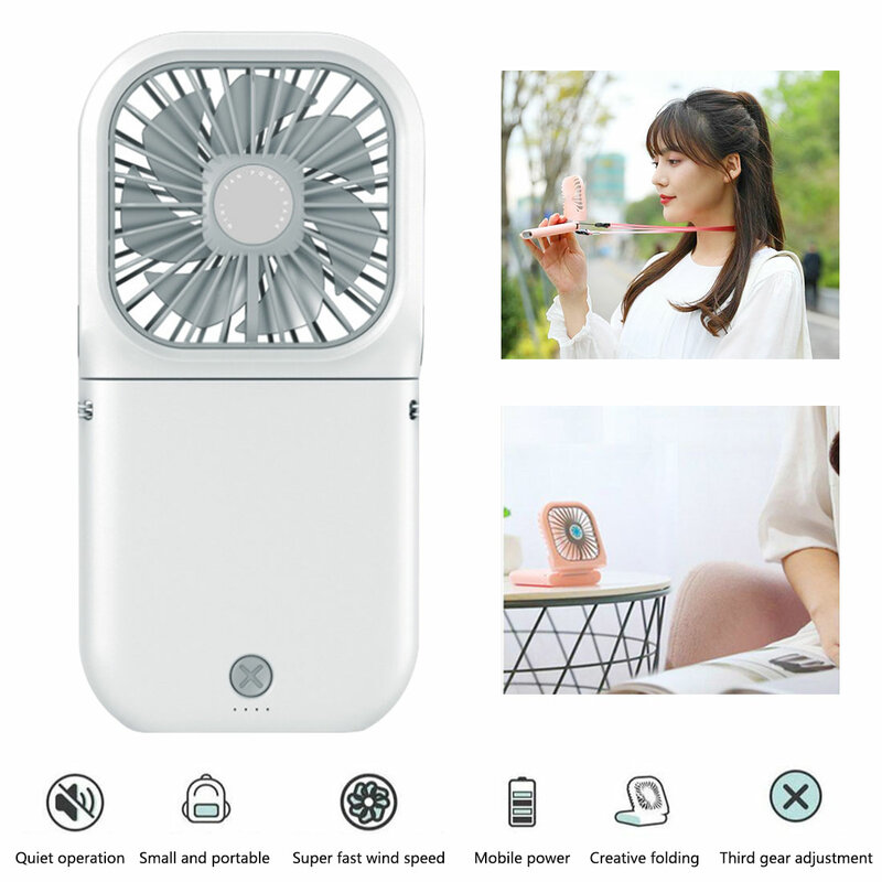 Falten Tasche Mini USB Fan Tragbare Handheld Wiederaufladbare Kleine Luftkühlung Fan Persönliche Luftkühler Ventiladors Hause Im Freien