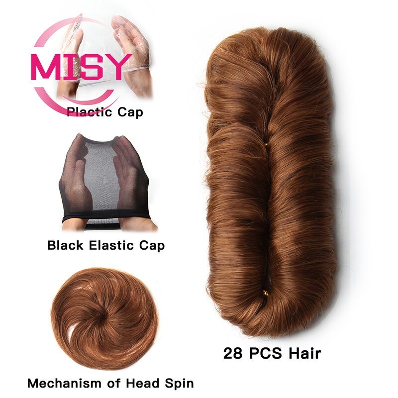 Brazilian Curly Weave Hair Bundles, extensões curtas de cabelo humano, Bob Style, T1B 30, 99J Color, 100% cabelo humano, 28pcs por lote