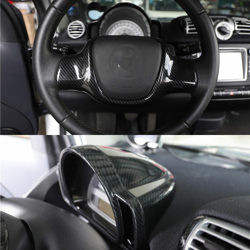 Auto Air Outlet Decoração Shell Cover, 3D Center Console Adesivos para Smart 451 Fortwo, Acessórios do carro, Estilo Interior