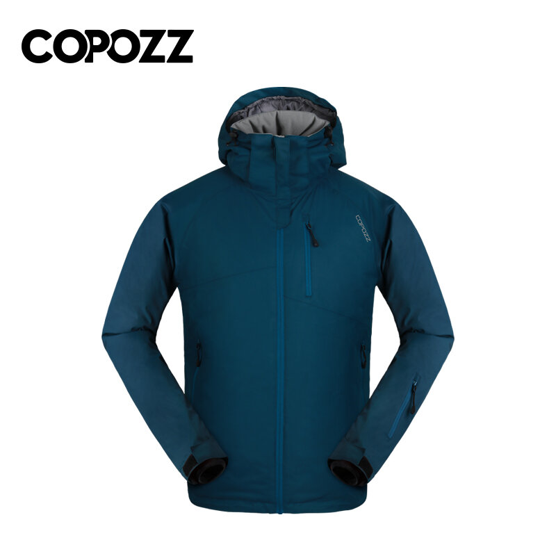 COPOZZ-Chaqueta de esquí con capucha para hombre, Parkas cálidas impermeables para Snowboard, senderismo, Camping, esquí, talla S-XXL, Invierno