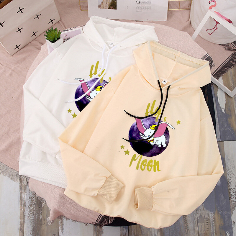 2020 봄 겨울 남성 여성 코트 소년 소녀 친구 새해 선물 만화 동물 덤보 코끼리 스웨터 후드 커플 셔츠
