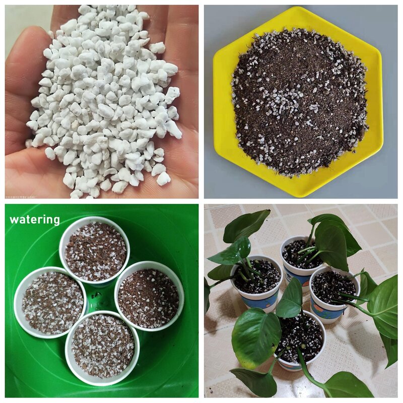 펄라이트 펠렛 구성 영양소 토양 식물, 보육 통기성 느슨한 토양 기질, 정원 분재용 50g (0.5L)