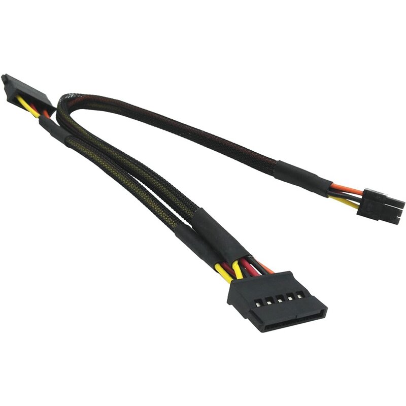 Câble d'alimentation SATA Mini 6 broches à 15 broches X2 pour DELL Vostro 3650 3653 3655 extension de disque dur SSD d'ordinateur de bureau
