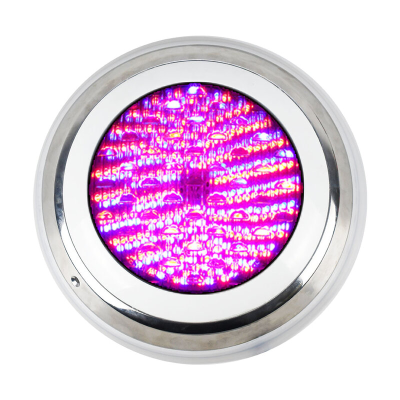 Luz LED de acero inoxidable para piscina, lámpara de pared de siete colores, AC12V, 6 unids/lote, 2 uds.