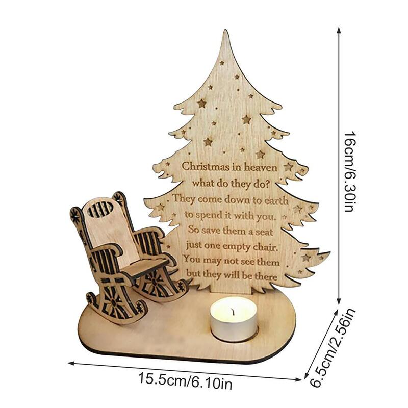 Hiasan Lilin Kenangan Natal untuk Mengingat Orang Yang Dicintai, Selamat Natal Di Surga Pemegang Lilin Tealight Memori
