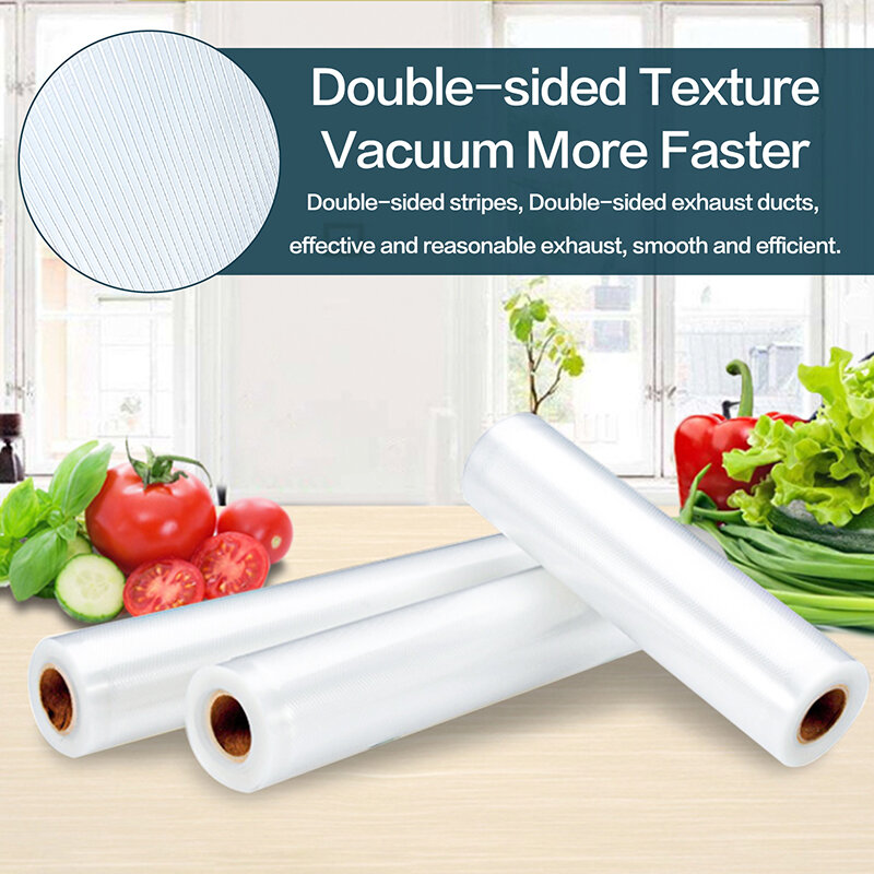SEATAO vakuum beutel für lebensmittel Vakuum Versiegelung Lebensmittel Frische Lange Halten 12 + 15 + 20 + 25 + 28cm * 600cm Rollen/Lot taschen für vakuum packer