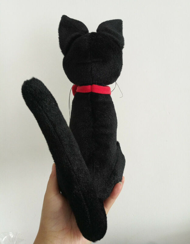 Desenhos animados 30cm miyazaki hayao kiki jis jiji gato animais de pelúcia boneca brinquedo kiki gato preto para crianças menina presente de aniversário serviço de entrega