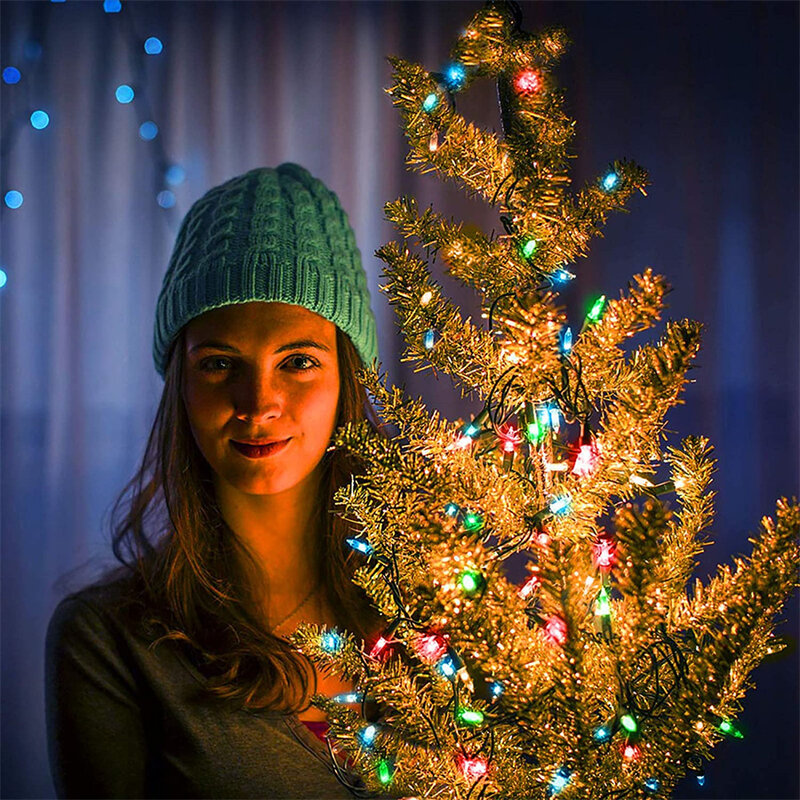 100/200/300 Led Plug In Kerst Fairy Licht Buiten Lampen Mini String Licht Slinger Licht Voor Vakantie Feest Decor