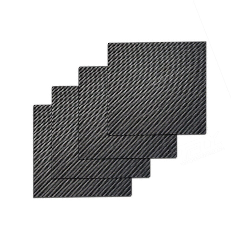 Placa de fibra de carbono 1 peça, placa de painel 100% * 100*100/0.2/0.5/1.5/2.0/3.0mm 4.0*200/300mm