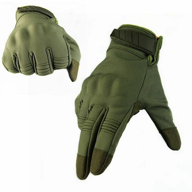 Guantes de camuflaje de dedo completo para hombre, equipo militar táctico, guantes de combate del Ejército, guantes de camuflaje, senderismo, bicicleta, Paintball, Invierno