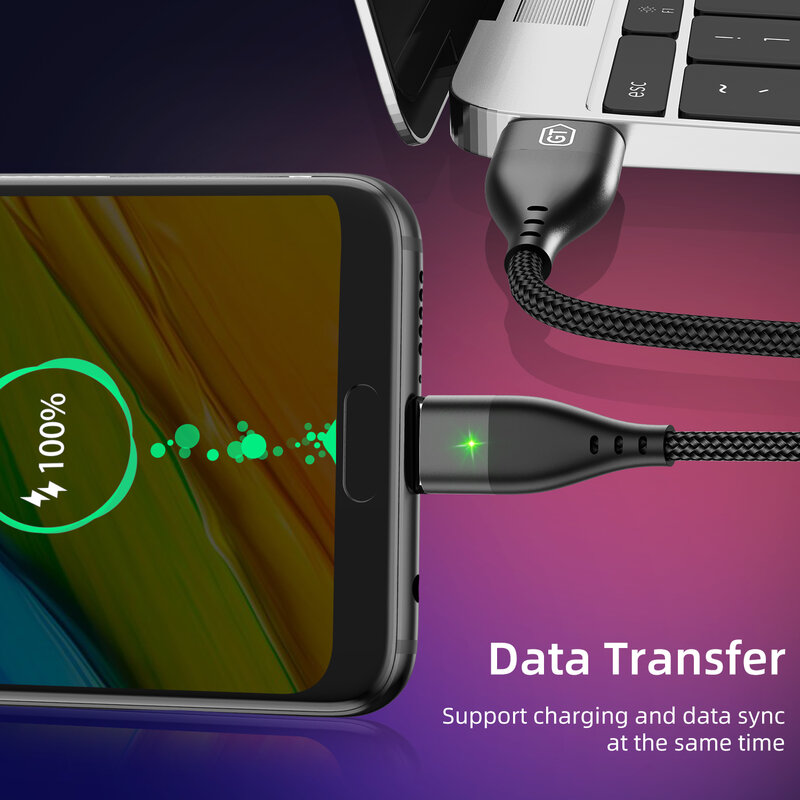 GTWIN 3A câble USB magnétique pour iPhone chargeur aimant Charge fil Type C Charge rapide pour Xiaomi Samsung Micro USB câble cordon