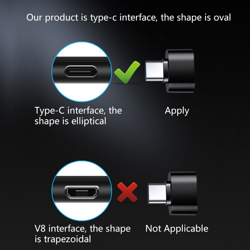2 Stuks Type C Naar Usb Universele Adapter Interface Conversie Gegevensoverdracht Opladen Tabletten Zwart Wit