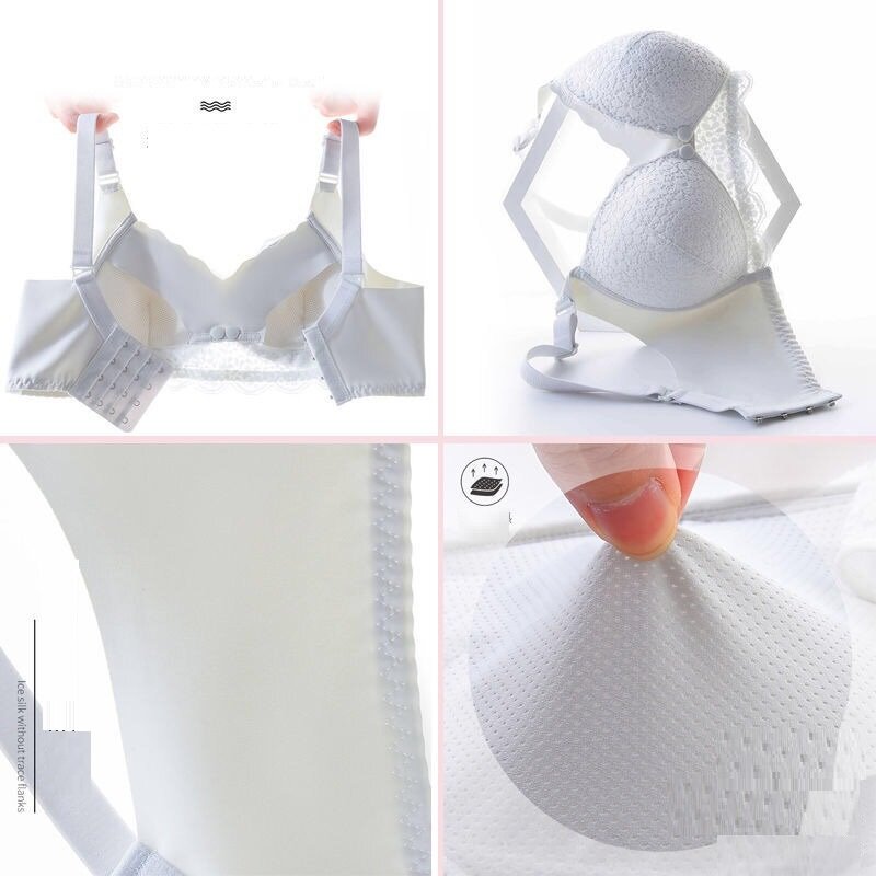 Sujetador de lactancia de algodón para mujeres embarazadas, ropa interior transpirable de encaje para amamantar, novedad