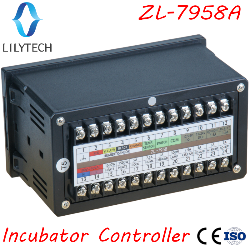 ZL-7958A, контроллер инкубатора с автономным охлаждением, осушителем и управлением двигателем постоянного тока, вариант датчика для супервлаж...