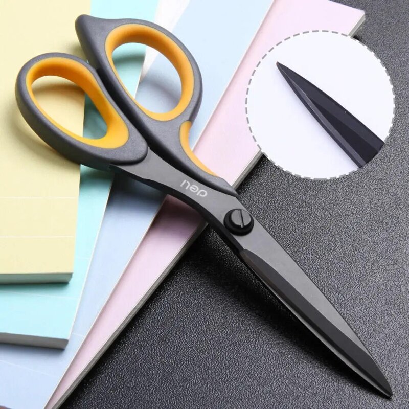 Office and Home Anti-Stick Anti-rust Scissors Stainless Steel Cutting Scissors Student Stationery Art Knife Express Scissors