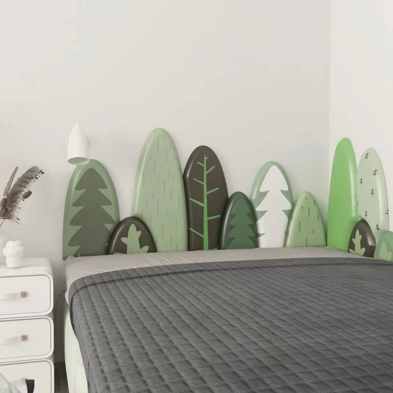 子供部屋用の植物のヘッドボードの装飾,タミの背景,ソフト,ライト,幼稚園の衝突防止用
