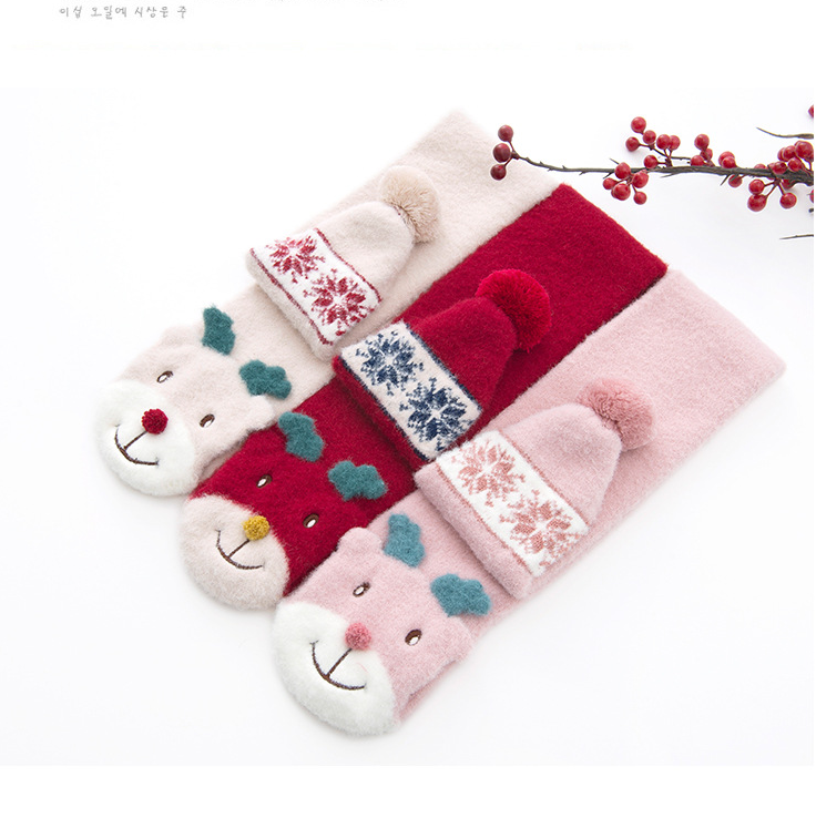 Children's warm autumn and winter Korean cashmere Boy Bib girl scarf long