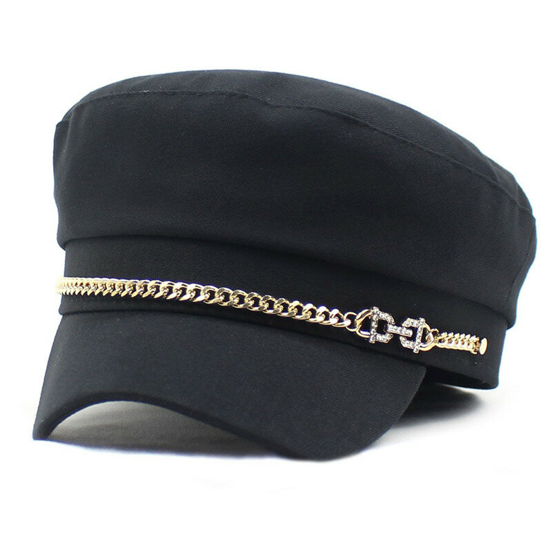 قبعة النساء 2021 المصنوعة من البوليستر بلون البط والبط قبعة بسيطة مثمنة للخريف والشتاء قبعة الرسامين 36