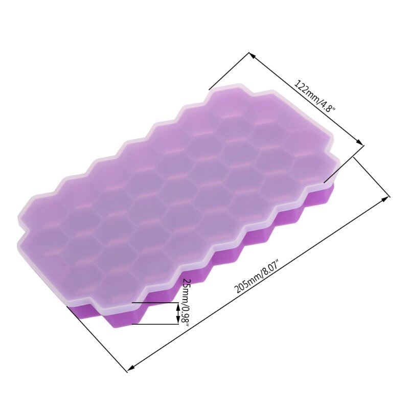 37 grid Honeycomb Mini pembuat es kubus ramah lingkungan rongga silikon baki cetakan Drop pengiriman
