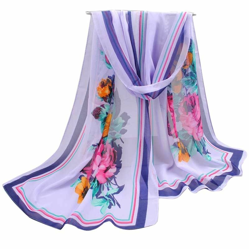 Модные женские шифоновые шелковые шарфы, женский шарф, шаль, женский шарф P5A16008