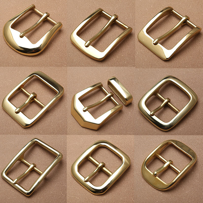 Hebilla de cinturón de Metal pulido para hombres, accesorios de hebilla sólida de un solo Pin, Media hebilla, ajuste para 37-39mm, 4,0 cm