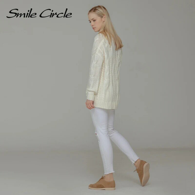 Smile Circle zamszowe damskie mokasyny płaskie buty jesienne buty damskie krzyżowe sznurowania fajna fala kolor duży rozmiar 36-41