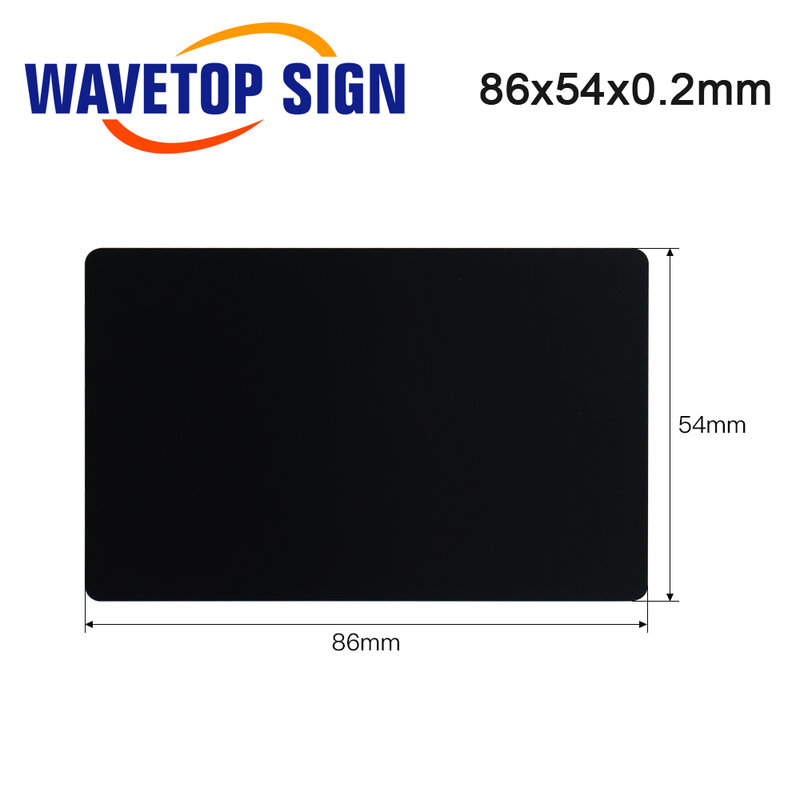 WaveTopSign-placa de Metal de aleación de aluminio Multicolor para máquina de marcado láser, grosor de tarjeta de nombre comercial, 100mm, 0,2 unidades por lote