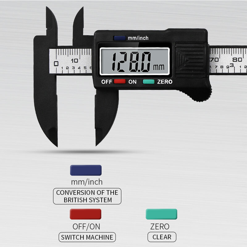 Cyfrowy elektroniczny suwmiarka 150mm tatuaż regulacja brwi narzędzie pomiarowe 6 Cal mikrometr mikrometr LCD narzędzie pomiarowe