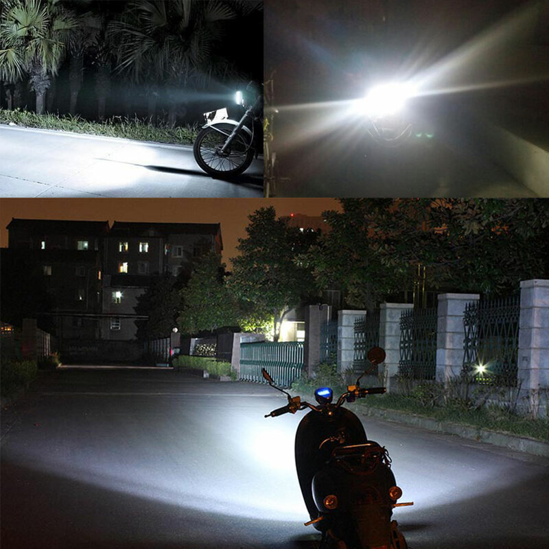 1 pz 12000LM BA20D lampadina del faro H6 LED Light Hi-Lo Beam Light lampadina luci ausiliarie del motociclo faro principale 6500K 12V