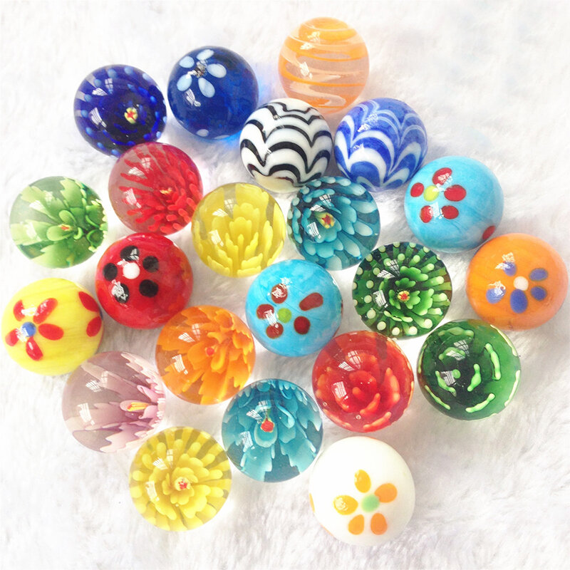 25mm Glas Ball Creme Konsole Spiel Pinball Maschine Rinder Kleine Marmor Pat Spielzeug Eltern-Kind Perlen Springenden Ball sport Unisex