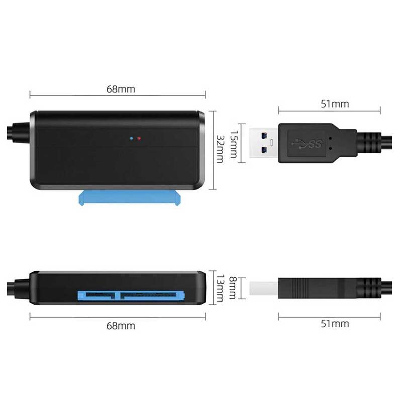USB 3,0 a Sata 3 2 1 HDD SSD Disco Duro Adaptador convertidor Cable SataIII a USB 3,0 para 2,5 "3,5" pulgadas Sata III II I