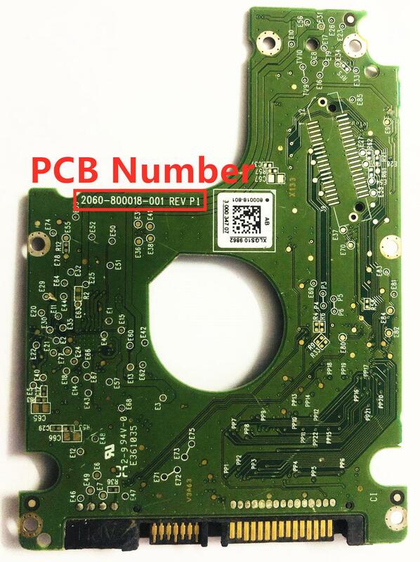 Western Digital Hard Disk Circuit Board/2060-800018-001 REV P1 , 2060 800018 001 / 800018-801 / WD5000LPLX , WD2500LPLX