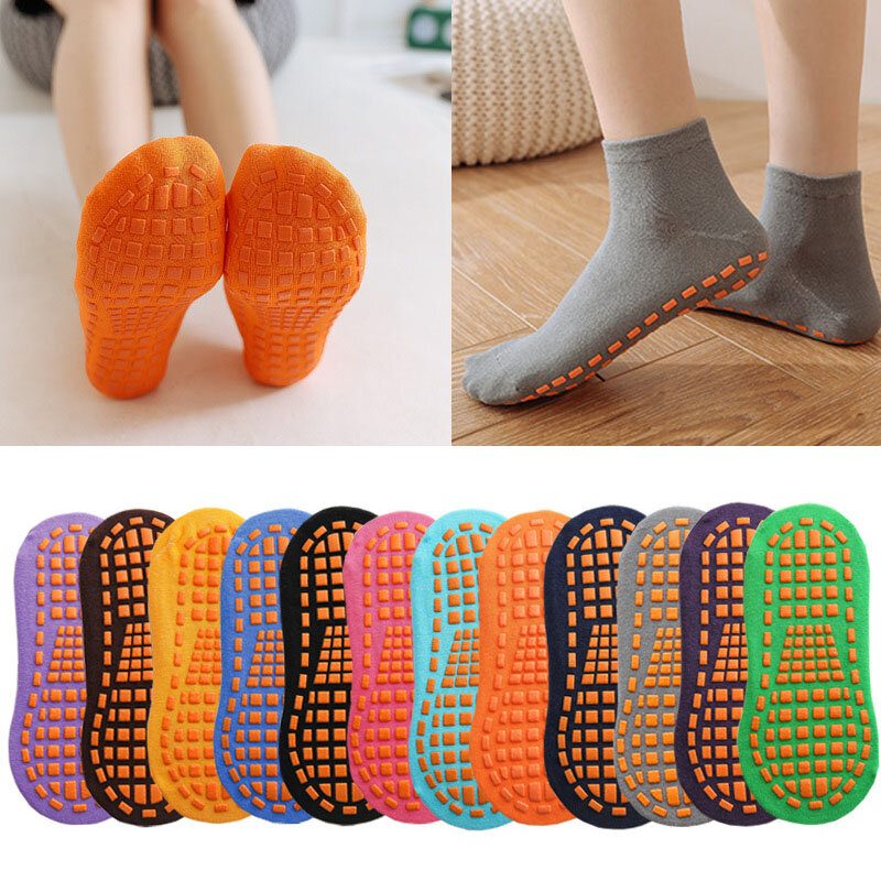 Baumwolle Kinder Erwachsene Anti-Slip Socke Trampolin Socke Baumwolle Atmungsaktive Kurze Socken Elastizität Sport Junge Mädchen Außerhalb Kind Socken