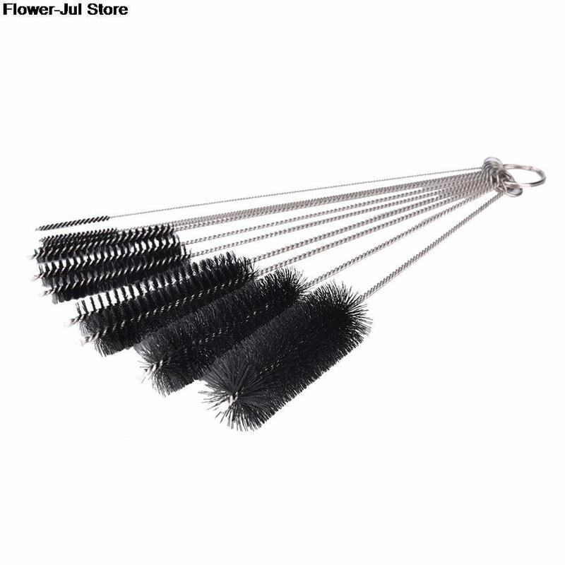 10Pcs/set Stainless Steel Test Tube Cleaning Brushes Laboratory Supplies Baby Bottle Teapot Nozzle Clean Tool