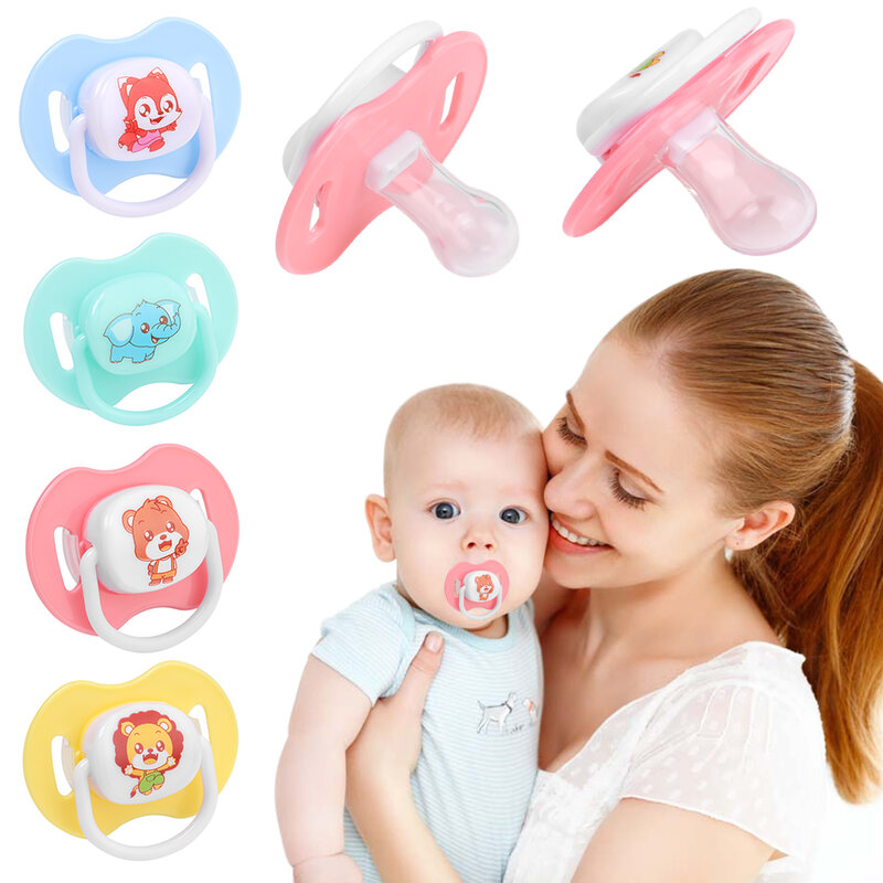Detachable Design Cute Cartoon Silicone Baby Pacifier Nipple Soother Infant Teether Dustproof Lid Newborn Toddler Accessories