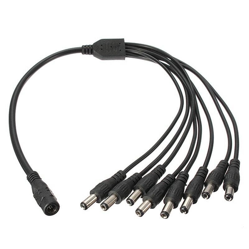 Cable de extensión de Cable de alimentación de CC, divisor de 8 vías de alta calidad para sistema de seguridad de cámara CCTV, novedad