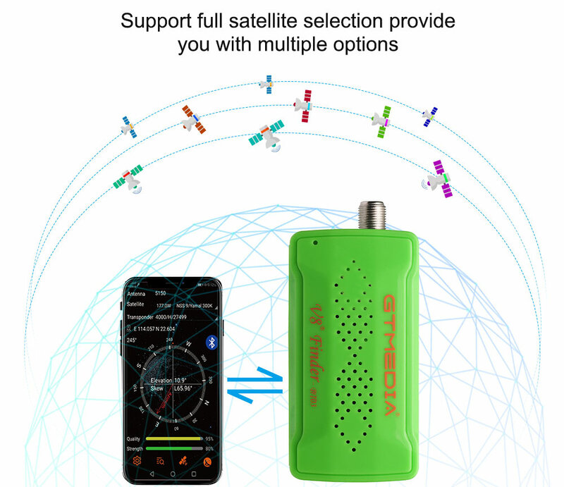 Woopker Digital Signal Receptor de Satélite, Mini Satfinder, Bluetooth, DVB, S, S2, V8, SAT Finder, BT03